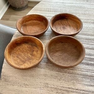 ❌SOLD❌ Vintage Set of 4 Hardwood Wood Bowls